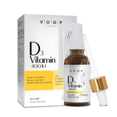 Voop Vitamin D3 400 IU Sprey-Damla 20 ml